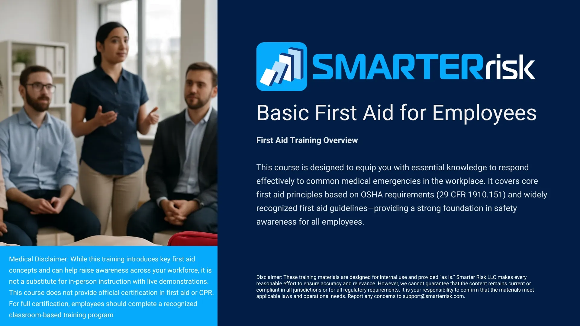 Basic First Aid for Employees Course