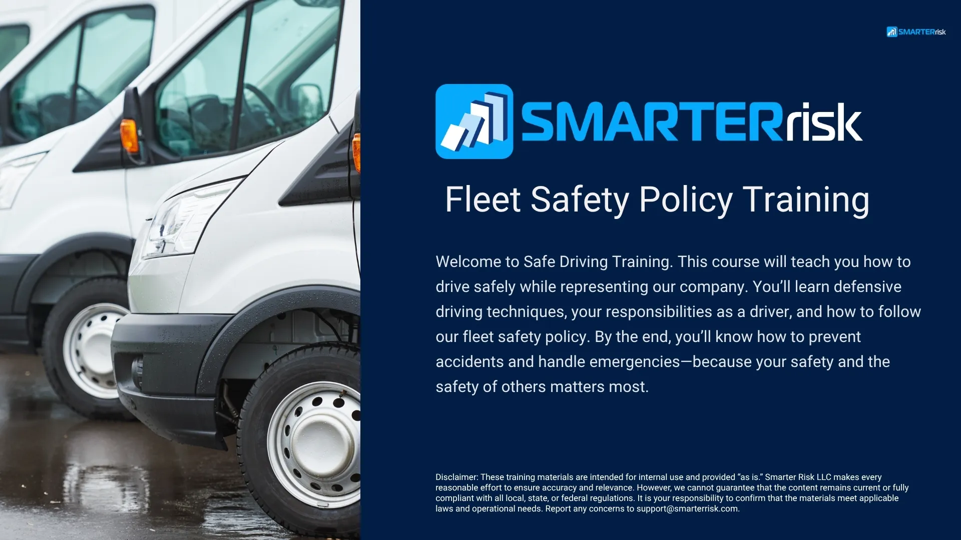 Fleet Safety Policy Training Course
