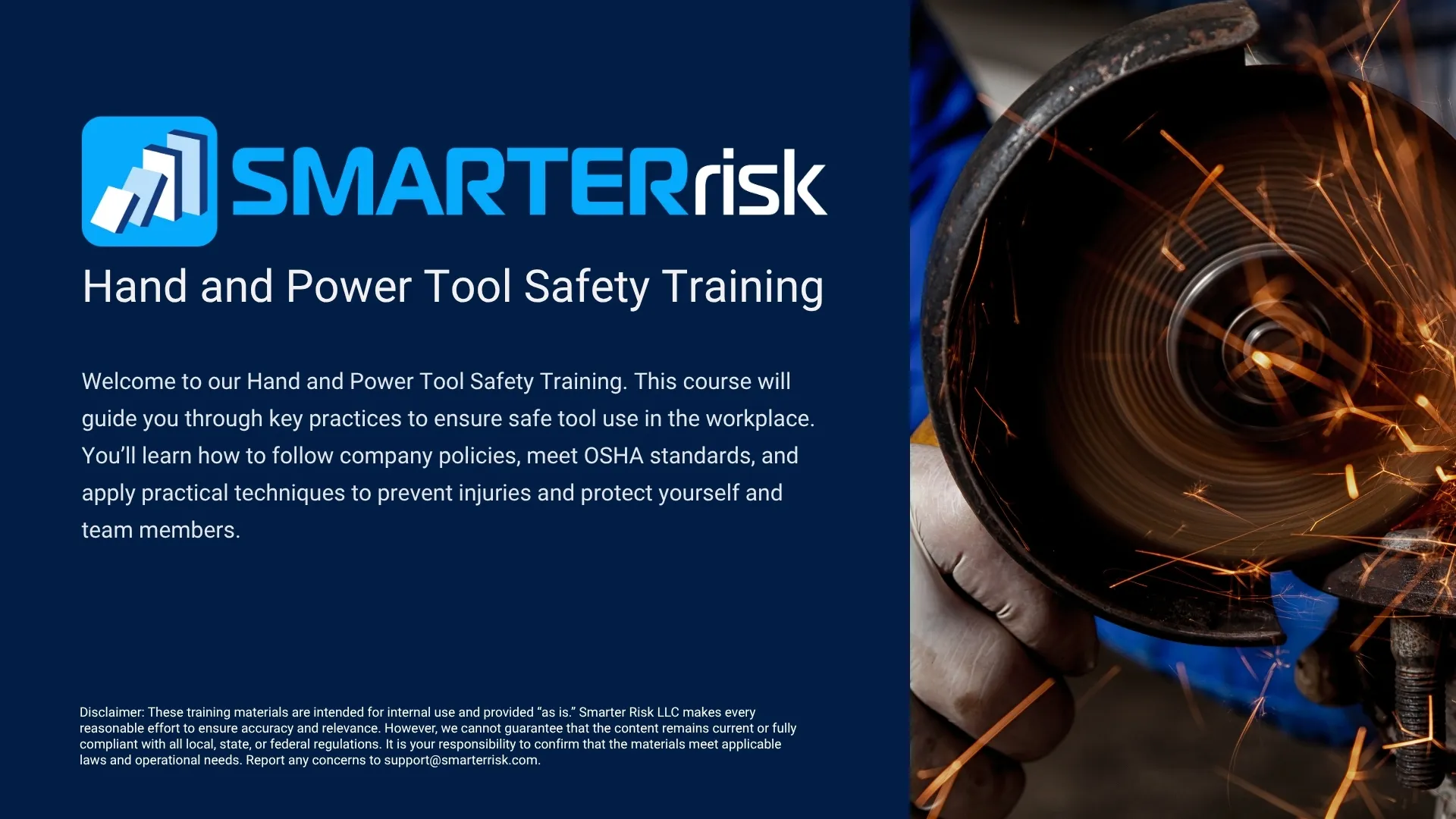 Hand and Power Tool Safety Training Course