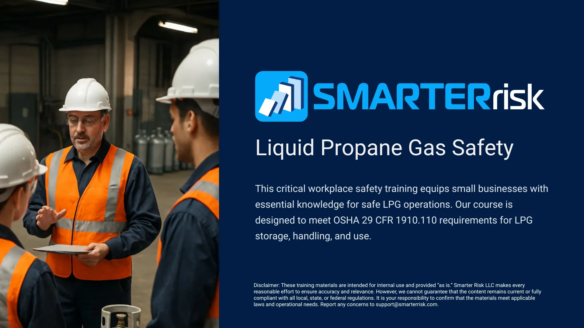 Liquid Propane Gas Safety Training Course