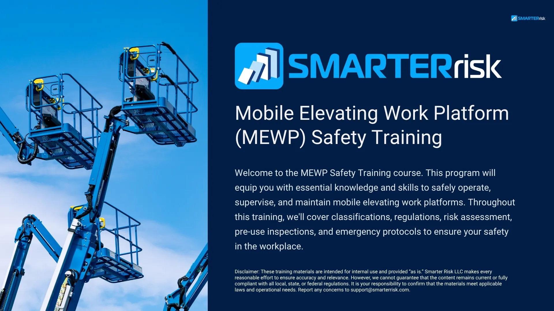 MEWP Safety Training Course
