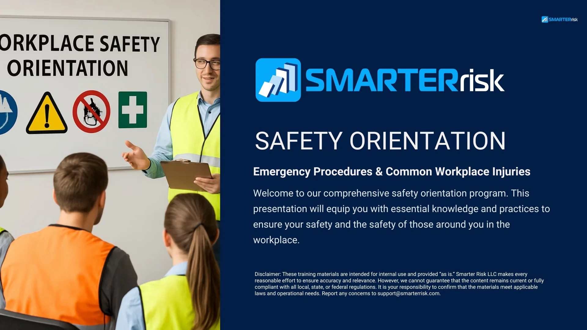 Safety Orientation Course